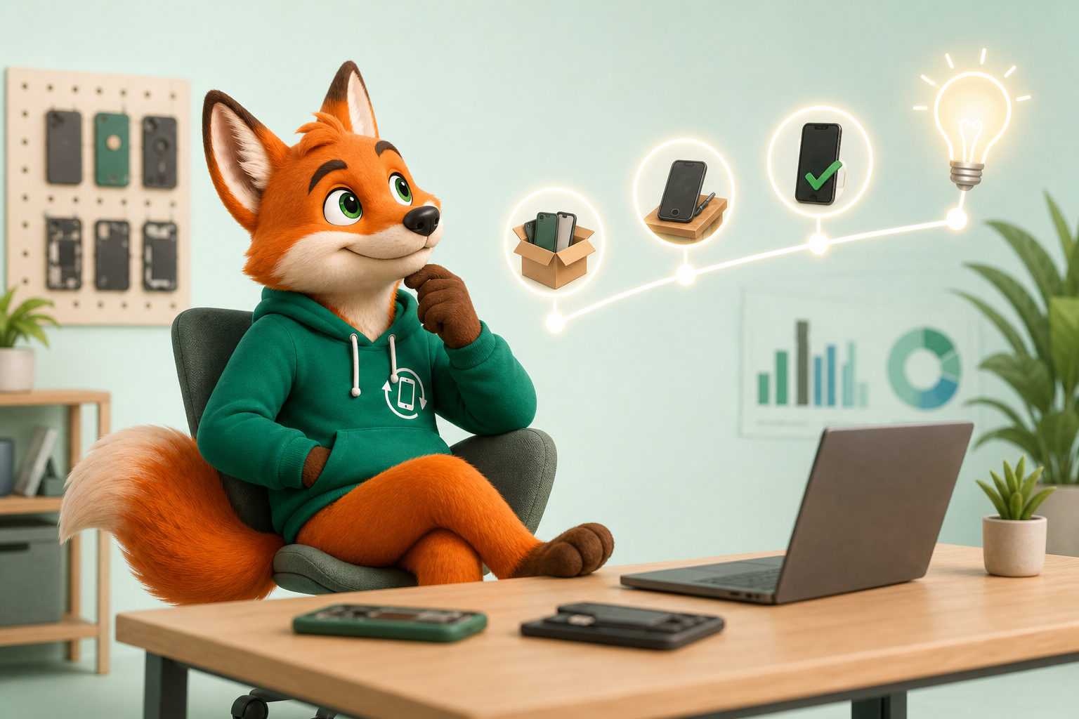 Fox, mascotte de rachat-telephone.com — Notre histoire